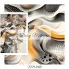 Orange abstract French Terry