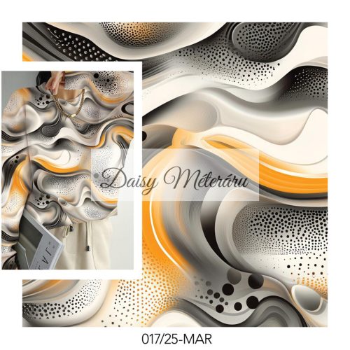 Orange abstract French Terry