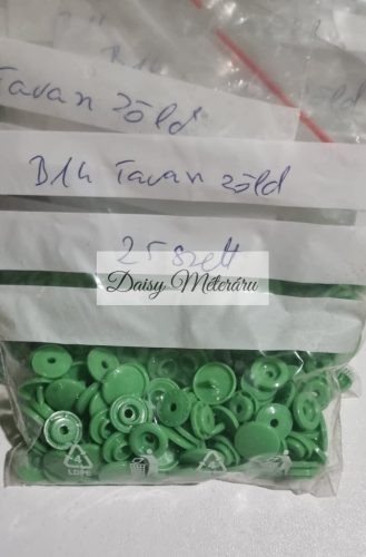 B14 Tavasz Zöld  Kam műanyag Patent