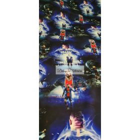 Sötétkék alapon labdarugó futter