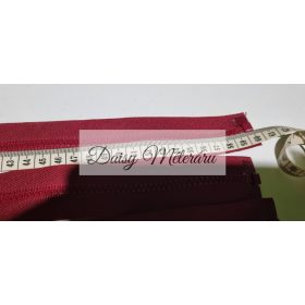 Bordó bontható cipzár 60cm