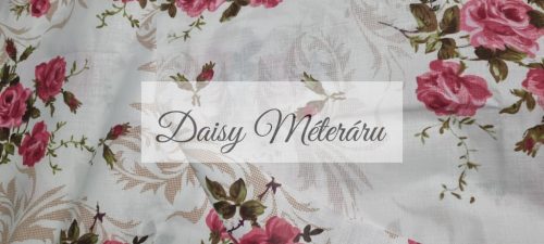 Pamutvászon prémium minőségben rózsaszín rózsák díszítő mintával fehér alapon