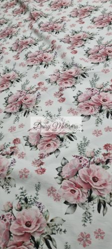 Roses on a white background  French Terry