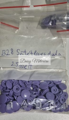 B28 Sötét levendula Kam műanyag Patent