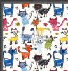 Cats Elastic cotton jersey