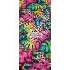 Colorful palm leaves with butterflies French Terry