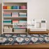 Flowers on a green background Elastic cotton jersey