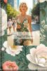 Flowers on a green background Elastic cotton jersey