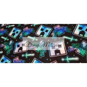 Minecraft fej lilás-kék Soft Shell