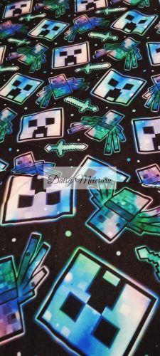 Minecraft fej lilás-kék Soft Shell